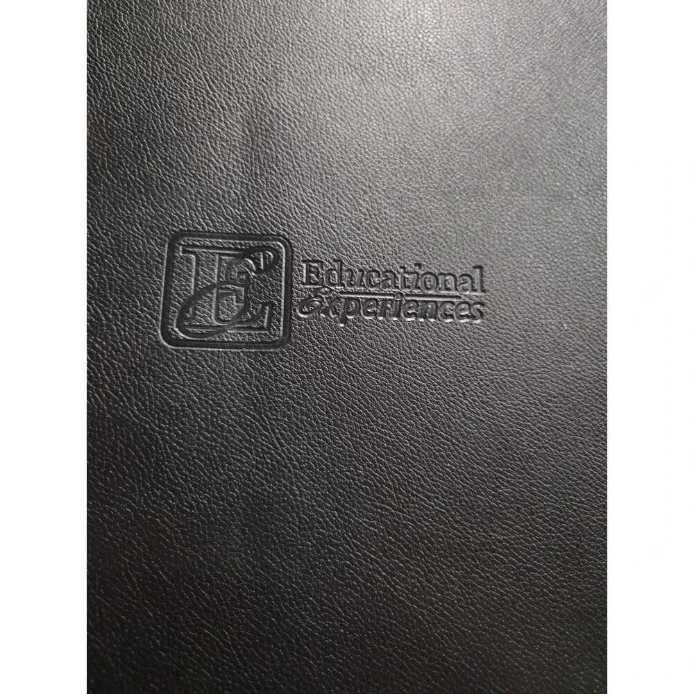LEED'S Black Organizer Genuine Leather With Legal Pad Padfolio Portfolio B18